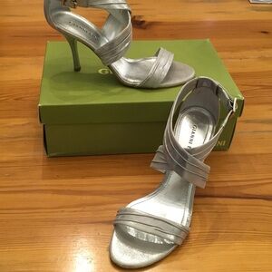 Gianni Bini Silver Strappy Heels